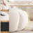 Upholstered Flower Ottoman, Round Compression Corduroy Standard Ottoman Footstool-293333234
