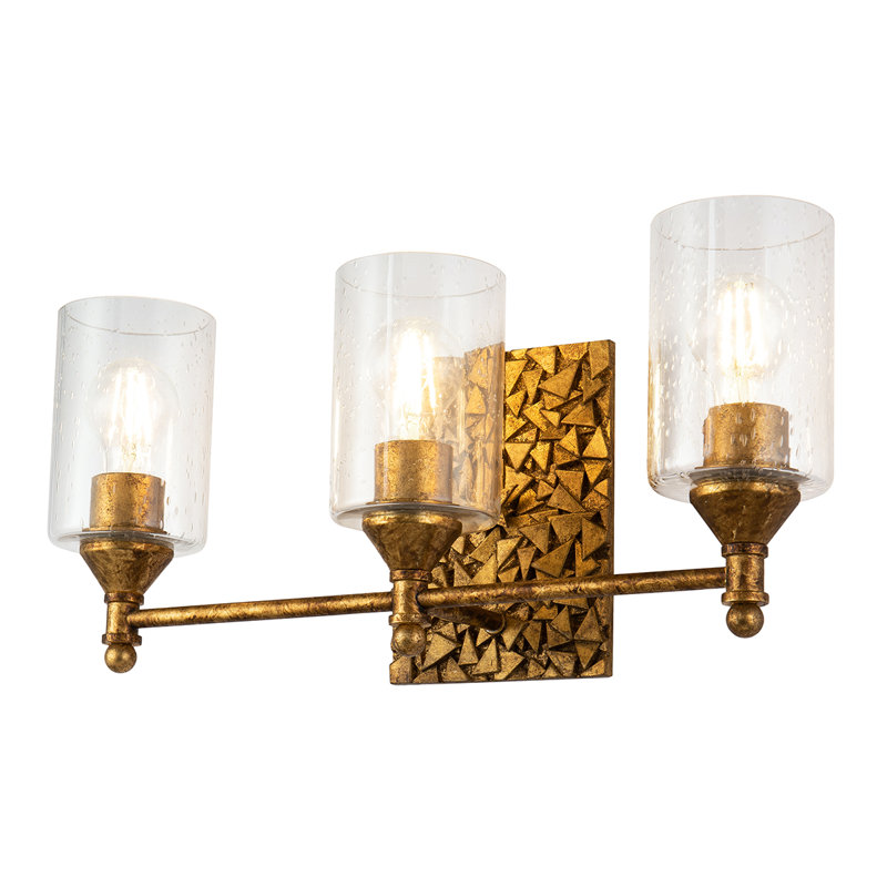 Stickland Mosaic 3 Light Vanity, Gold