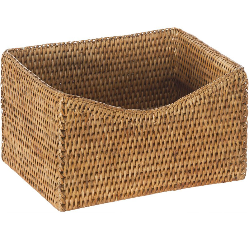 Panier en rotin Everard, Brun miel