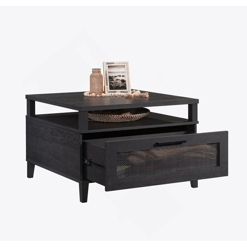 Table basse, finition noire