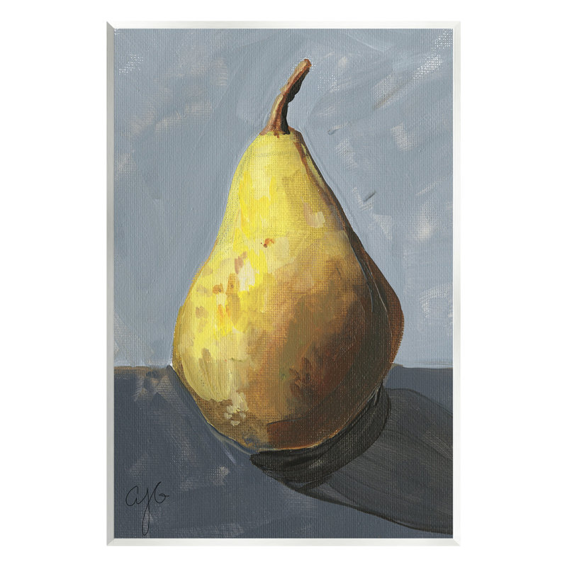 Art abstrait abstrait, poire ombrée par Alexandria Gilbert Kincaid, H 19 po x l 13 po