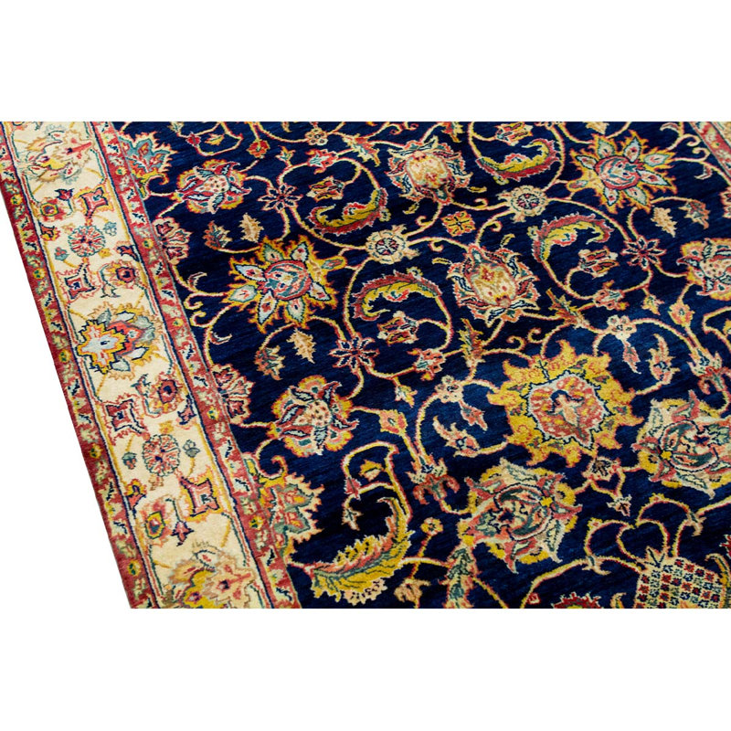 Hand-Knotted High-Quality Blue Area Rug