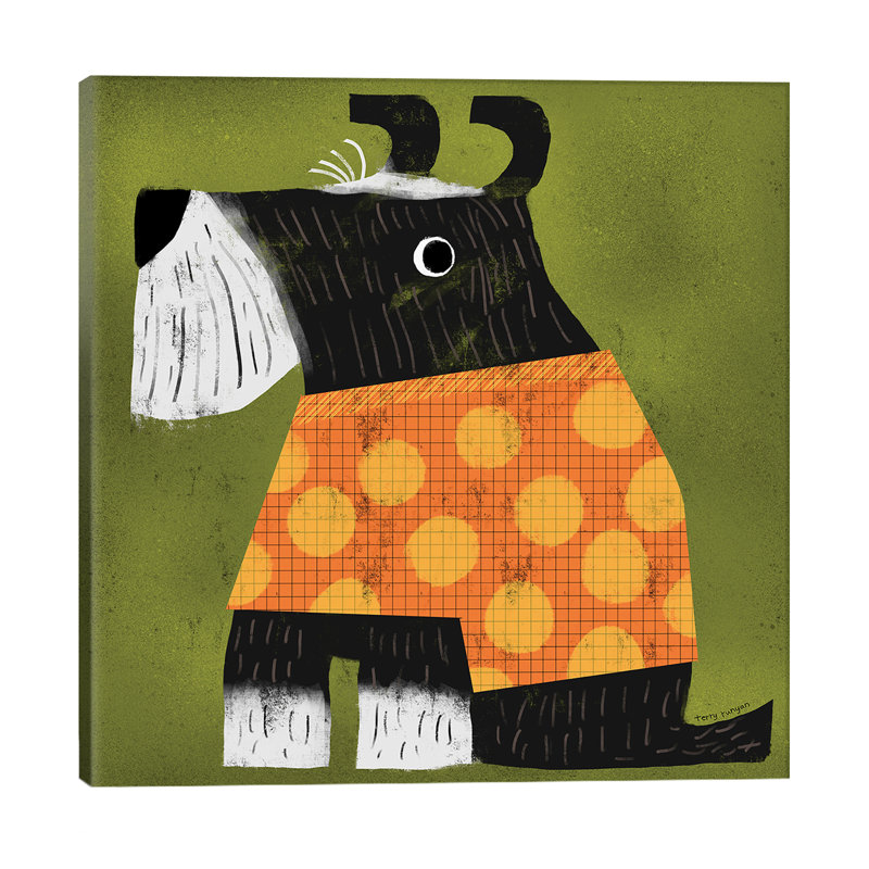 Schnauzer by Terry Runyan - Wrapped Canvas Square Print, 66.04 cm H x 66.04 cm W x 1.91 cm D