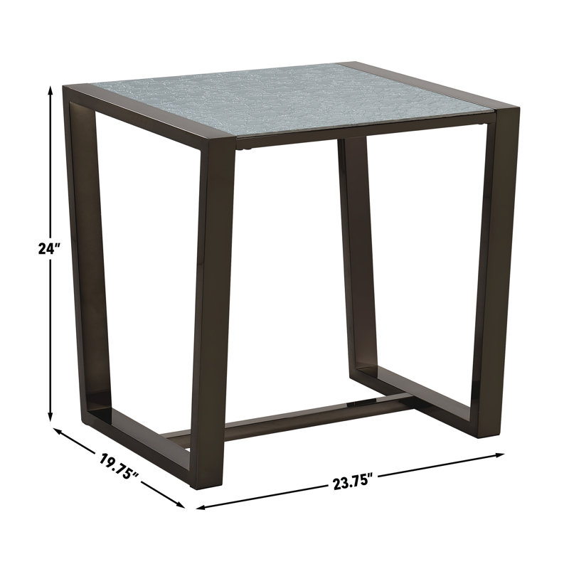 Wilodyne Mazie End Table w/Pattern Mirror