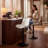 Zager Faux Leather Swivel Adjustable Height Bar Stool -915017381
