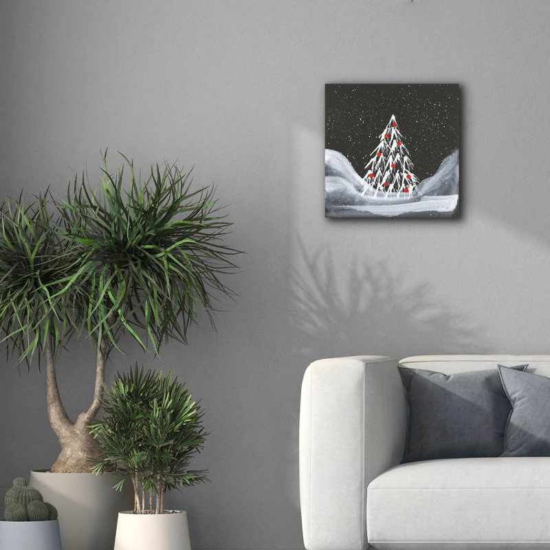 «Winter White 1» par Chris Paschke, art mural sur toile, H 18 po x l 18 po x P 0,75 po