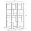 Paravent noir 3 pièces, avec panneaux en papier blanc pour plus d'intimité et de diffusion douce, décorations en bois d'hévéa - paravent de fondation compatible