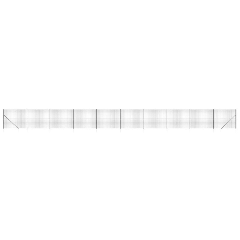Biagina Metal Wire/Mesh Fence, Anthracite, 13, 160cm H x 2500cm W x 10cm D