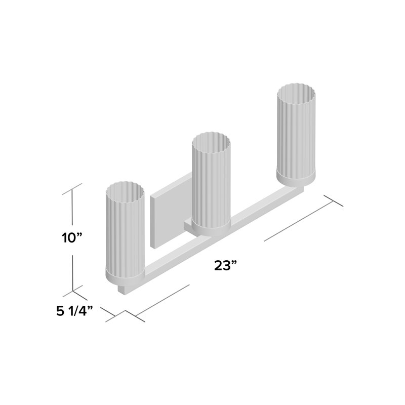 Éclairage pour meuble-lavabo 3 lumières Karns