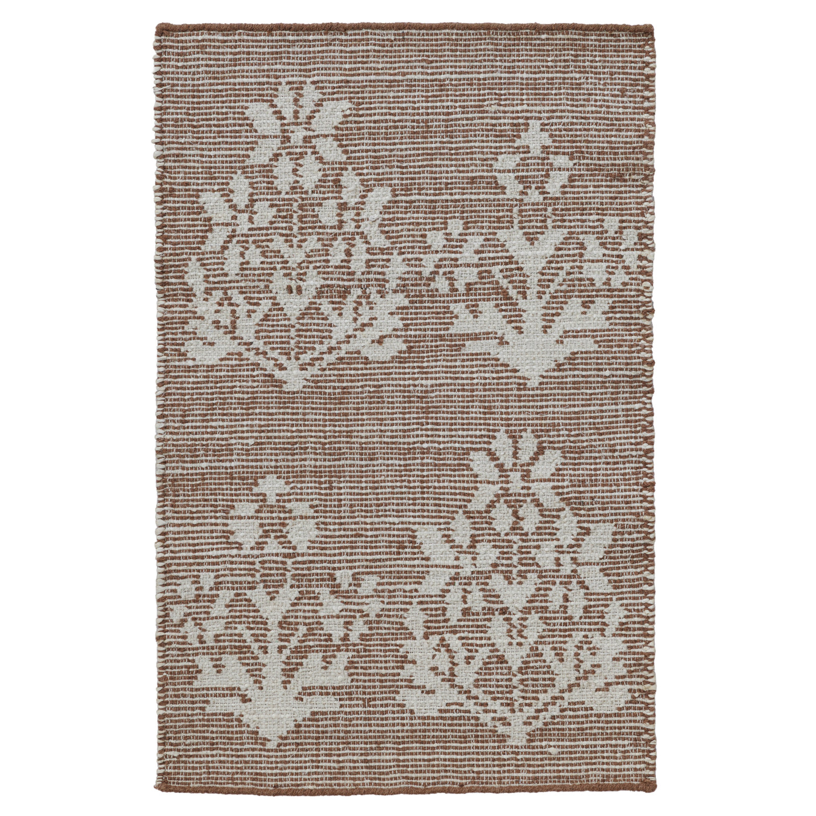 Heidi Botanical Flatweave Jute Rug, Clay, 2'x3'
