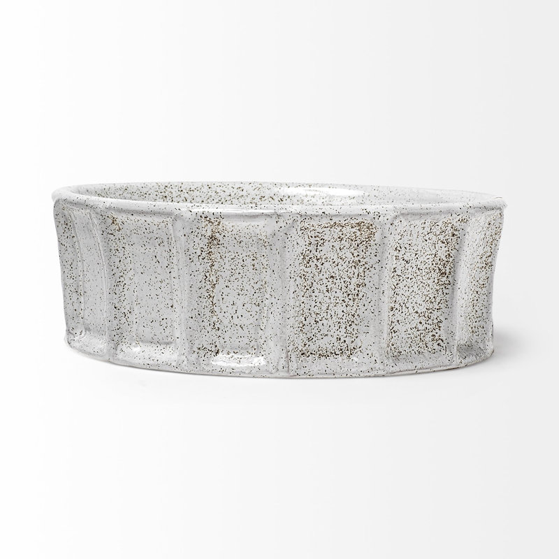 Petit bol en céramique blanche, 9"