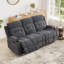 Canapé inclinable manuel large de 74,02 po avec deux porte-gobelets et revêtement en microfibre douce-102051323