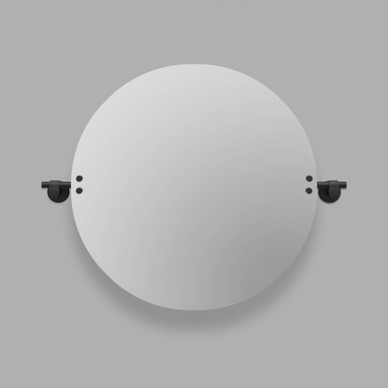 MIROIR / GRAND / FONTE / NOIR, Noir satiné, 23,6 po x 28,94 po