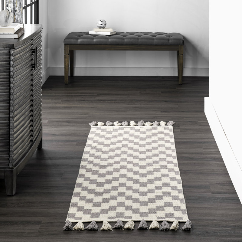 Cotton Chevron Indoor Rug, Rectangle 3' x 5'