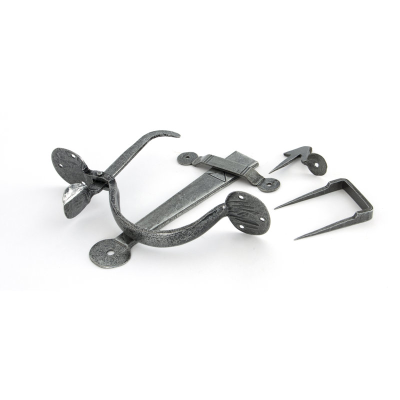 Bean Latch Door Handle Kit, Pewter Patina