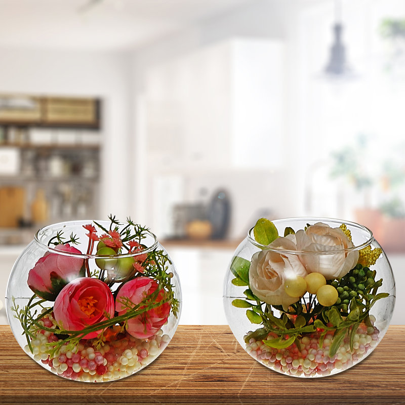 Arrangements floraux artificiels en pot