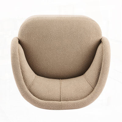 Accent Chair Curved Boucle