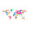 " Abstract Colorful World Map "