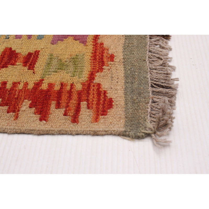 Tapis rouge nouvel âge en laine 3 pi 1 po x 4 pi 11 po Xairexis