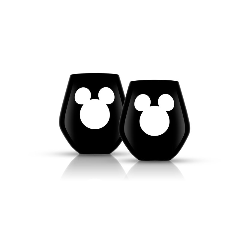 Verre à vin sans pied JoyJolt Disney Luxury Mickey Mouse, 20 oz