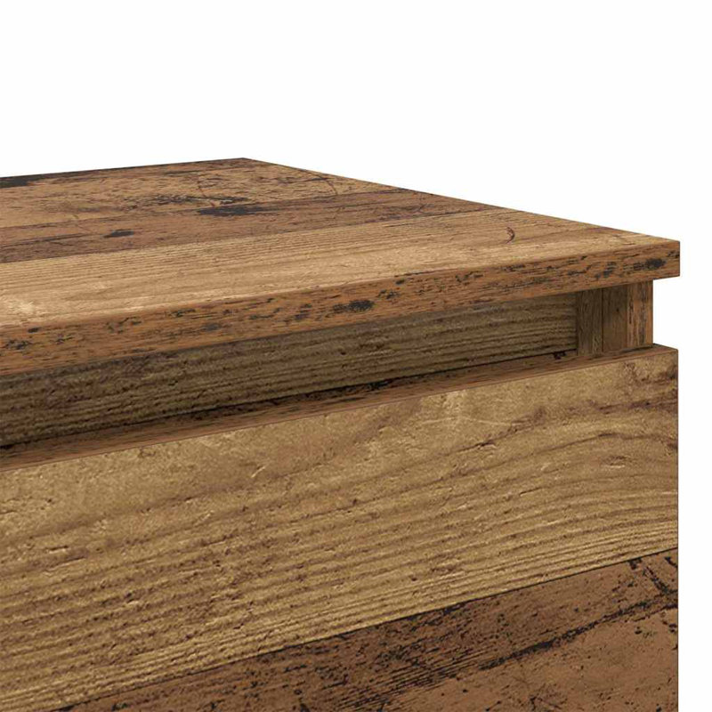 40cm W Manufactured Wood Bedside Table, Old Wood