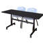 Table gigogne d'appoint Nevjana, 2 chaises empilables-32962088-32962092-32962099