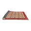 Tapis en laine rouge / beige-339305527