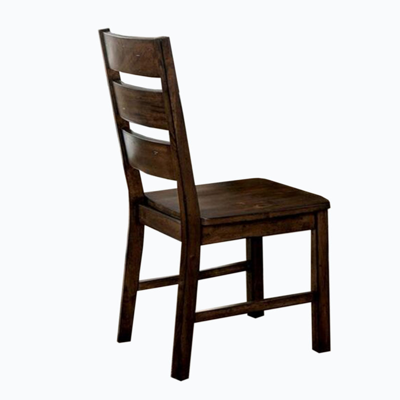 Ensemble de 2 chaises d'appoint en bois au fini noyer