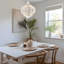 Lustre géométrique en bois 5 lumières Lazlo