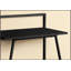 Bureau d'ordinateur compact et contemporain de 30 pouces pour le bureau à domicile et les petits espaces, durable et élégant avec stratifié noir et structure en métal