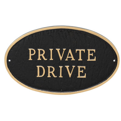 Plaque de jardin privée