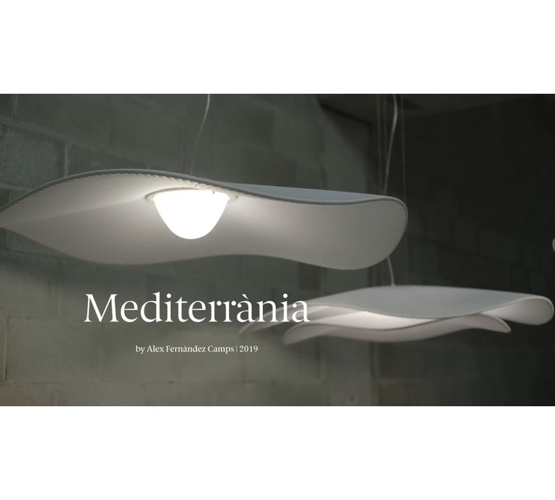 Cream Translucent Ribbon LED Pendant with Aluminum Frame