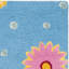 Tapis bleu / vert touffeté à la main Claro-21773634