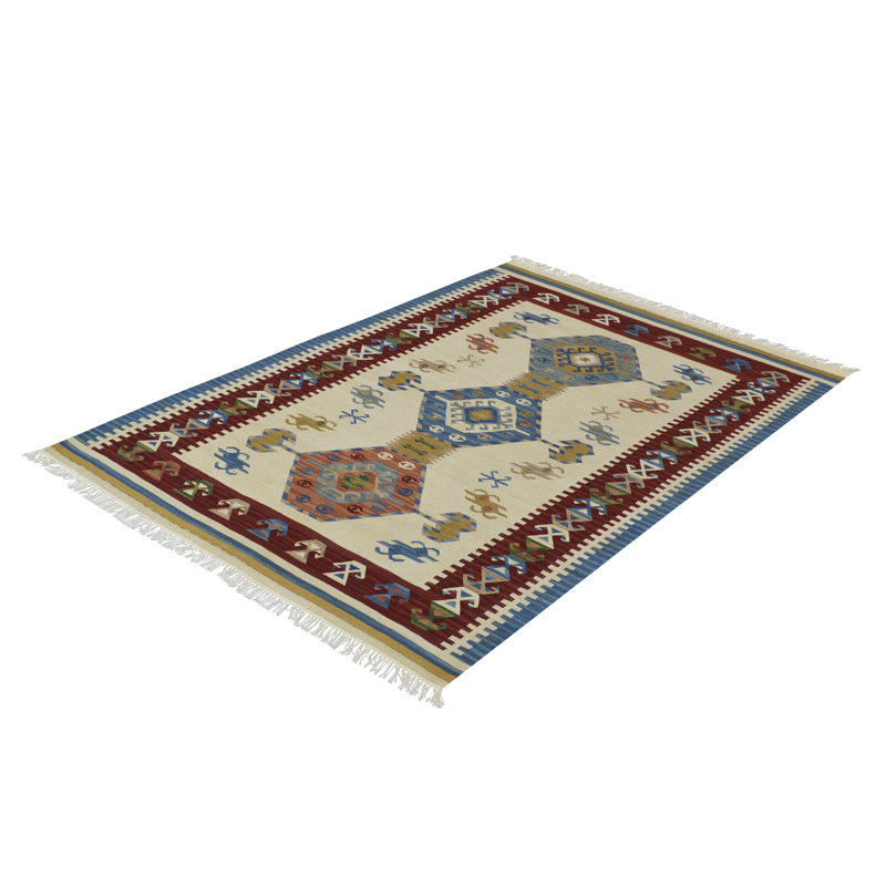 Southwestern Wool Hand Woven Area Rug, Rectangle 170 x 230cm