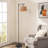 Vintage Floor Lamp With Tattan Shade Footswitch For Living Room Bedroom Sofa Reading