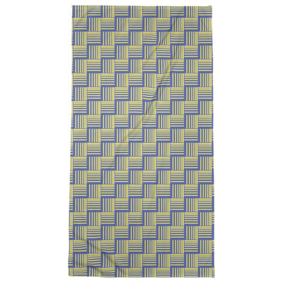 Serviette de plage à rayures tressées classique