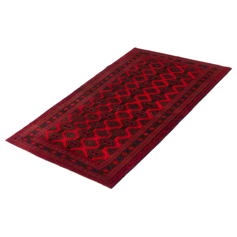 Tapis rouge Teimani 3 pi 9 po x 6 pi 6 po