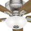 Ventilateur de plafond encastré à 5 pales de 52 po avec chaînette et ensemble d'éclairage inclus Kenbridge-23554650