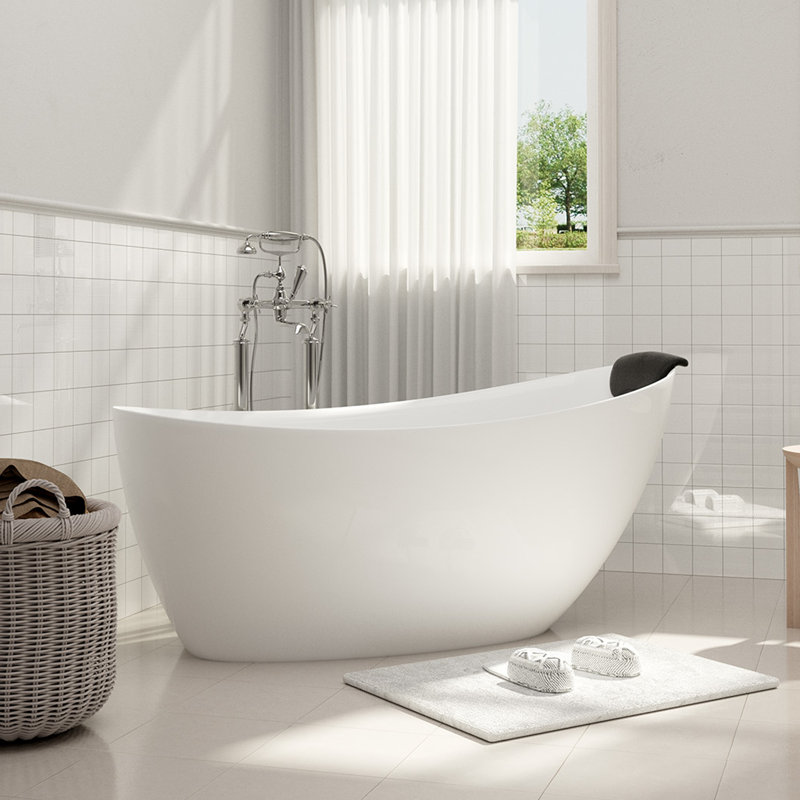 Baignoire de trempage en pierre à surface solide 59 po. X 30 po. Crestone