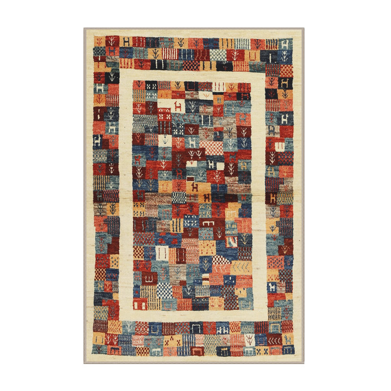 Tapis brun/rouge/beige contemporain Currahee, Rectangle 8 pi x 12 pi
