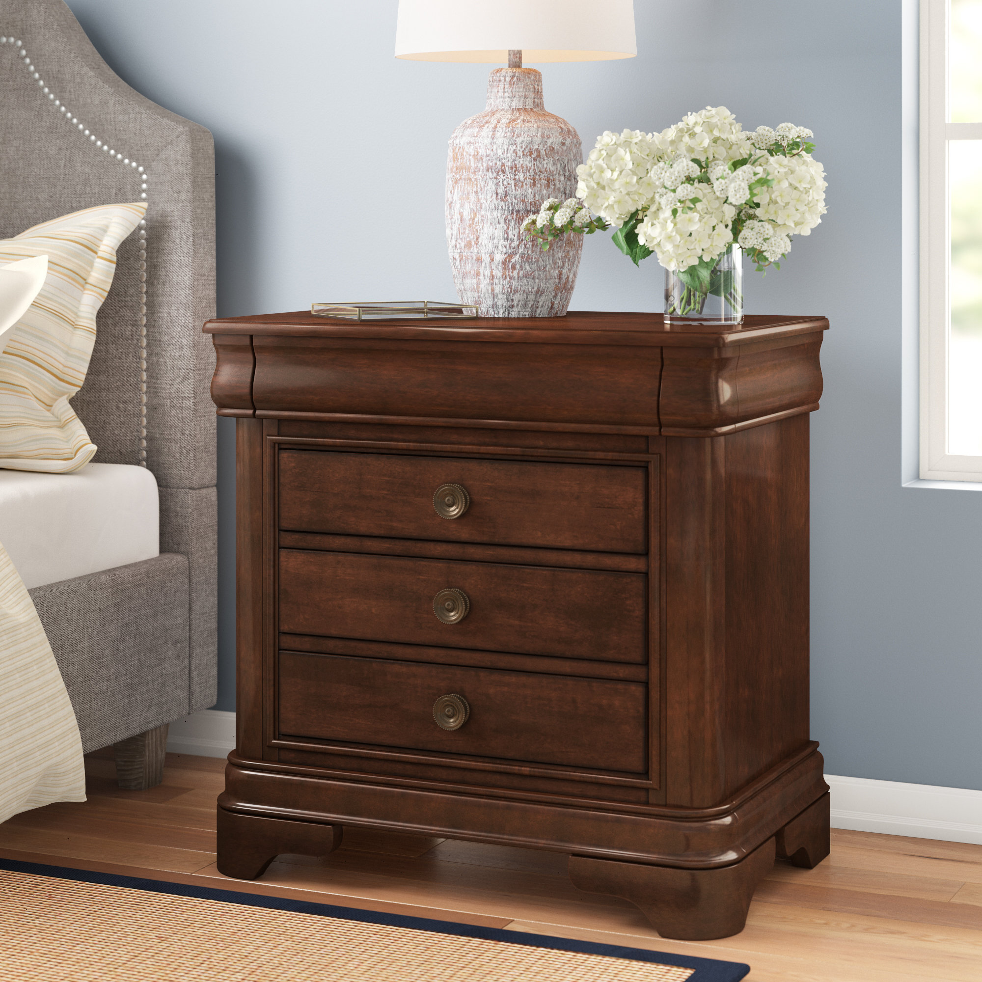 Solid cherry nightstand discount