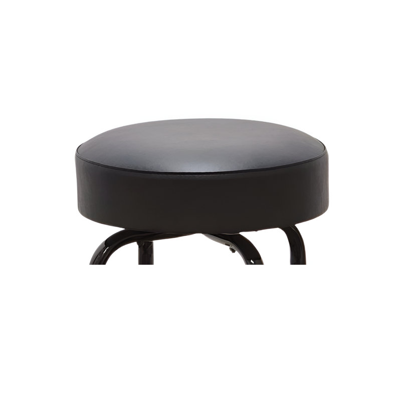 Retro Home Single Ring Swivel Bar Stool, Black