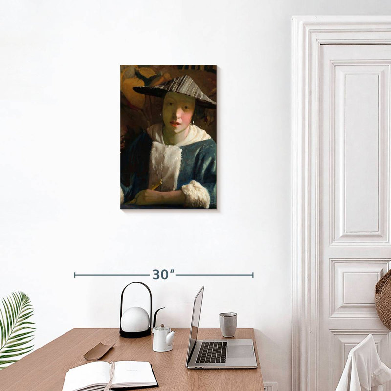 Leisha Girl With A Flute 1665-1675, 24" H x 16" W
