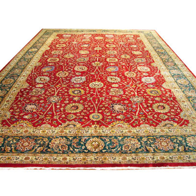 Hand Knotted Wool Floral Rug
