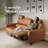 85" Power Massage Reclining Sofa with Adjustable Headrest, 3 Seater Recliner Couch with Drop Down Table Tray