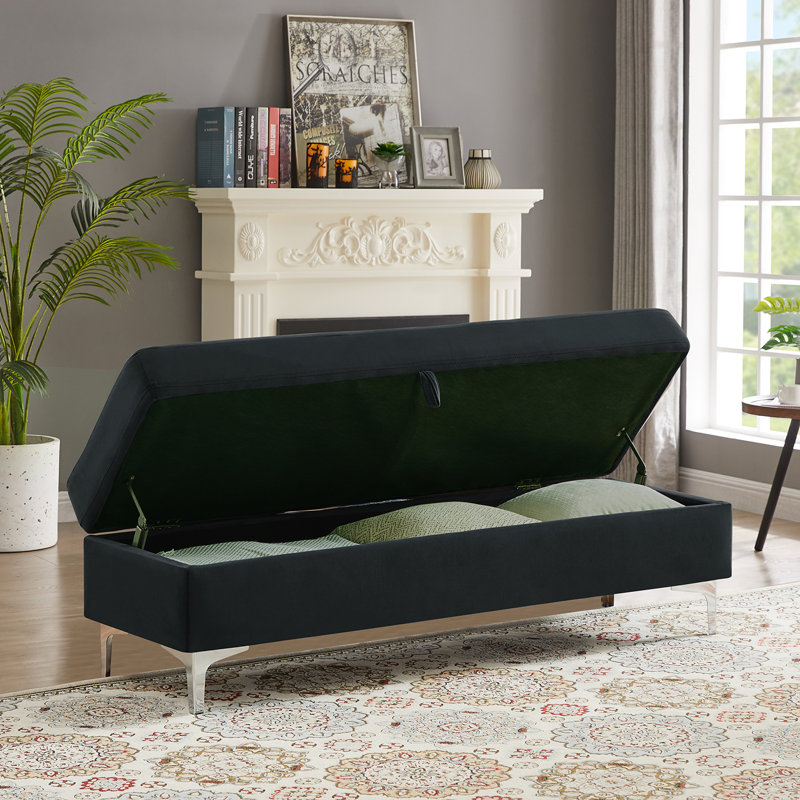 Repose-pieds Chyana, Velours noir