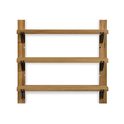 Pivott Oak Tiered Shelf and Bracket Shelf