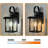Dusk To Dawn Outdoor Wall Light – Dual Color Temperature (3000k/5000k), Photocell Sensor, Ip54 Waterproof Metal & Glass Exterior Sconce For Porch, Garage, Patio