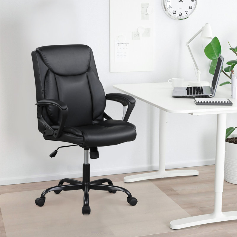 Fauteuil de direction en similicuir , Noir