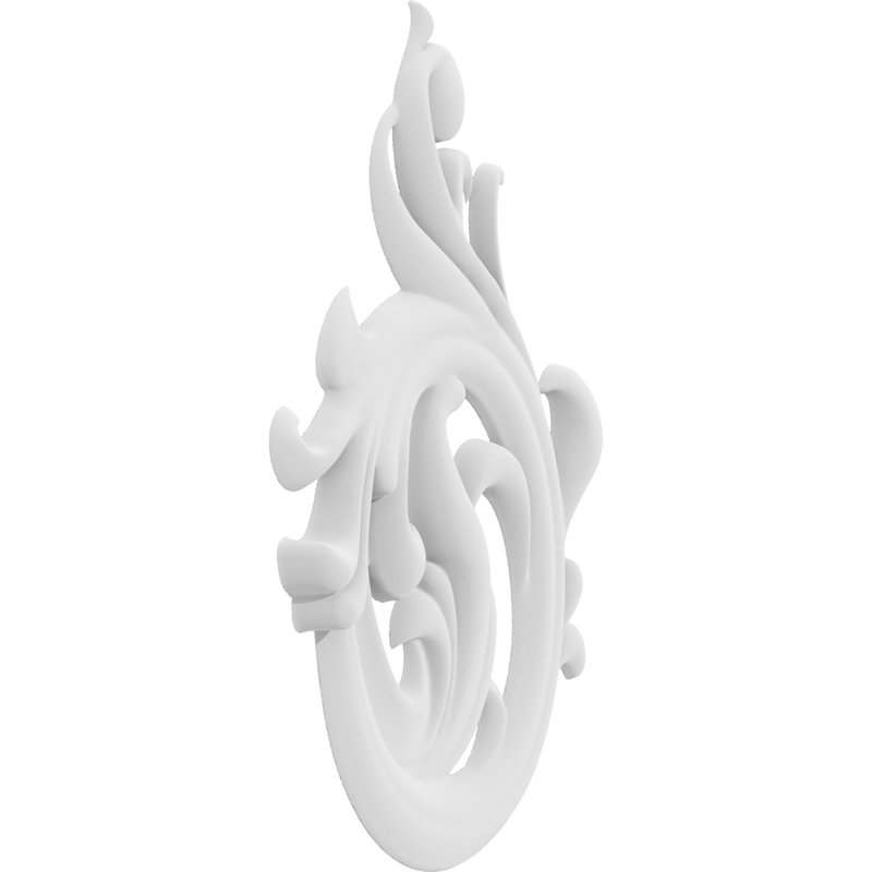 Applique Fayette Rosette, H 7 po x l 3,5 po x P 0,63 po, Droite